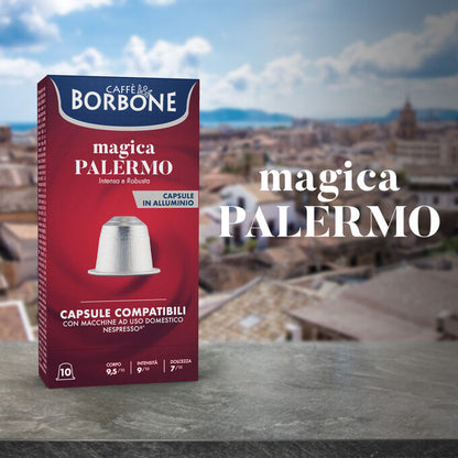 Capsule in Alluminio COMPATIBILI con macchine Nespresso®* Miscela MAGICA PALERMO